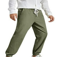 Glonme мъже с джобове от свободно време панталони ежедневни летни шезлонги еластична талия йога дъна панталони