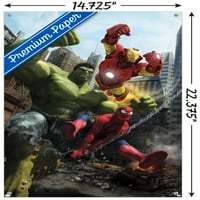 Marvel Comics - Hulk - Marvel Adventures Iron Man Special Edition Wall Poster с Pushpins, 14.725 22.375