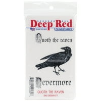 Deep Red Cling Stamp 3 x2 -Кутирайте Raven Pk 3, Deep Red Stamps