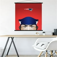 New England Patriots - S. Preston Mascot Pat Wall Плакат с магнитна рамка, 22.375 34