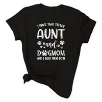 Жени мама тениски графични ризи Смешно писмо отпечатани тениски върхове майчин ден ежедневна блуза