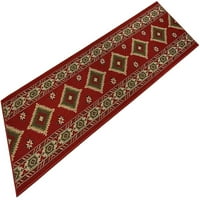 Персонализиран размер RUGNER RUG SOUTHWESTERN RED RESID RESISENT Pick Your Size Rug Runner Cut to Size Roll Runner Rugs By Feet