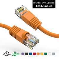 7 фута CAT UTP Ethernet Network Booted Cable Orange, Pack