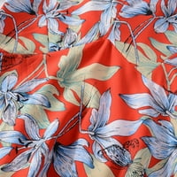 Рокли за женски небрежен флорален печат бохемски V-образно деколте A-Line отпечатана рокля с къс ръкав дамски върхове червени