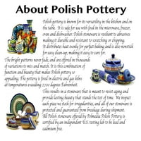 Полша керамика Oz Mug Ръчно рисувана в Boleslawiec, Полша + Сертификат за автентичност