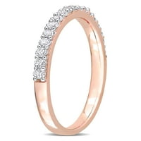Карат Т. Г. В. създаде бял сапфир 10кт Розово злато полу-вечен юбилеен пръстен