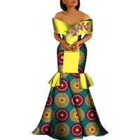 Bintarealwa бродирана апликация Африкански рокли за жени WY8262