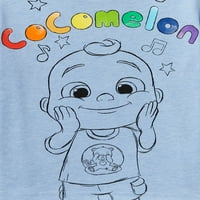 Детска тениска и шорти кокомелон, комплект 2 части, размери месеци-5т