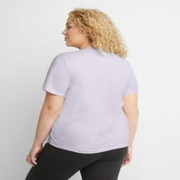 Hanes Originals Женска тениска за памук, плюс размер Urban Lilac 4x