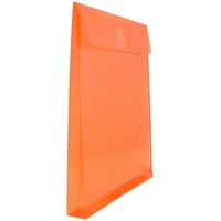 Пластмасови пликове с кука и контур, 9.8х11. 8х1, 12 пакет, оранжев, разширение