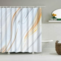 YColew Сиво злато мрамор за завеси за душ, абстрактна модерна завеса за душ за декор за баня, завеса за душ за вана, водоустойчив