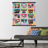 Кийт Кимбърлин-кученца - Слънчеви очила плакат за стена с дървена магнитна рамка, 22.375 34