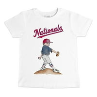 Детско мъничко тениска на бял бял Вашингтон националите Clemente Clemente