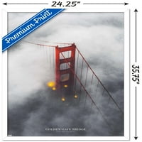 SAN FRANCISCO - Плакат за стена на мъгливия мост, 22.375 34