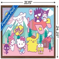 Hello Kitty and Friends - Плакат за стена за претоварване на щастието, 22.375 34 рамки