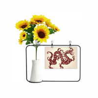 Китайски дракон Портрет на животни изкуствен слънчогледови вази Бутилка за благословение