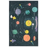 Мохоук дом призматична планета система мулти съвременна тема Деца точност печатни площ килим, 8 'х 10', флот