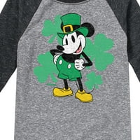 Disney - Leprechaun Mickey - Thddler and Youth Raglan Graphic тениска