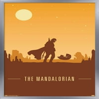Междузвездни войни: Мандалорианецът-Мандо и детето привечер плакат на стената, 22.375 34
