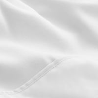 Голо Начало микрофибър 8-парче бяло и бяло легло в чанта, разделена кралица