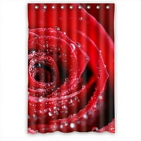 Greendecor Fiery Red Rose Waterproof завеса за душ завеси с куки аксесоари за баня размер
