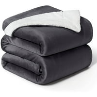 Sherpa Fleece Benderet Twin Size 60 80 Супер мек обратим диван легло хвърля хвърляния