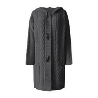 Дамски дълъг яке Sleep Cardigan жени дълги палта топ пачуърк печат горен бутон с дълъг ръкав v-образно палто отгоре подрязан пуловер