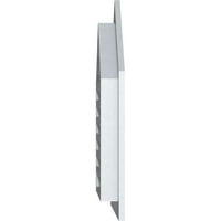 Екена Милуърк 28 в 30 х Пикед Топ фронтон отдушник смола: функционален, ПВЦ фронтон отдушник в 1 4 плосък тапицерия рамка