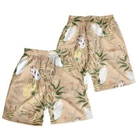 Kingque Men Summer Fashion Casual Hawaiian Style отпечатани флорални плажни панталони шорти