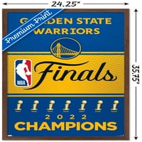 Golden State Warriors - възпоменателен плакат за стенни финали на NBA, 22.375 34 в рамка