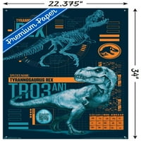 Jurassic World: Fallen Kingdom - T -re Wall Poster с бутални щифтове, 22.375 34