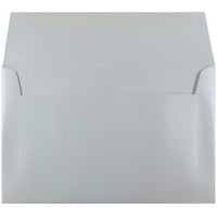 Пликове, 5.8x8.8, сребърен металик, 50 пакет, сребърна перла елегантност